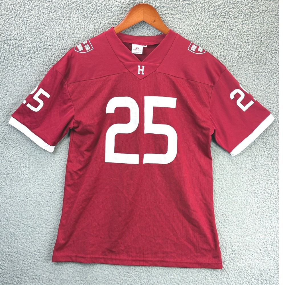 Synergy Harvard Crimson Football Jersey Mens M Maroon 25 Collegiate Blokecore